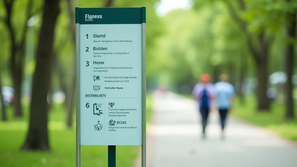 Señalización informativa en el Paseo Lineal mostrando puntos de interés y servicios disponibles a lo largo del sendero